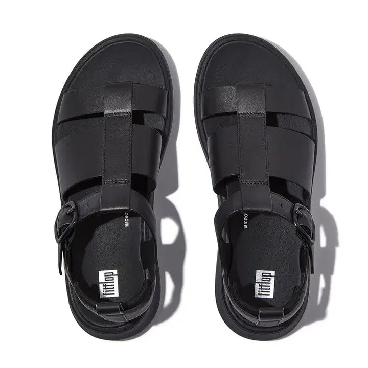 [SOLD OUT] 핏플랍 여성 플랫폼 피셔맨 블랙 샌들 250 새제품