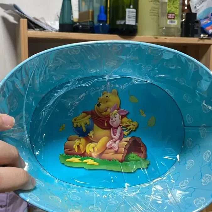 [BUNJANG] Disney Winnie the Pooh Bucket Vintage Stationery (2002) / 2002 디즈니 정품 푸 양동이 고전문구