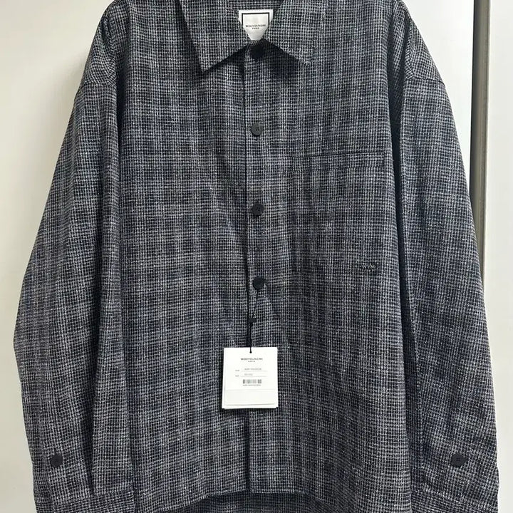 [BUNJANG] Wooyoungmi 26SS Black Wool Silk Check Shirt / [50] 우영미 26ss 블랙 울 실크 체크 셔츠