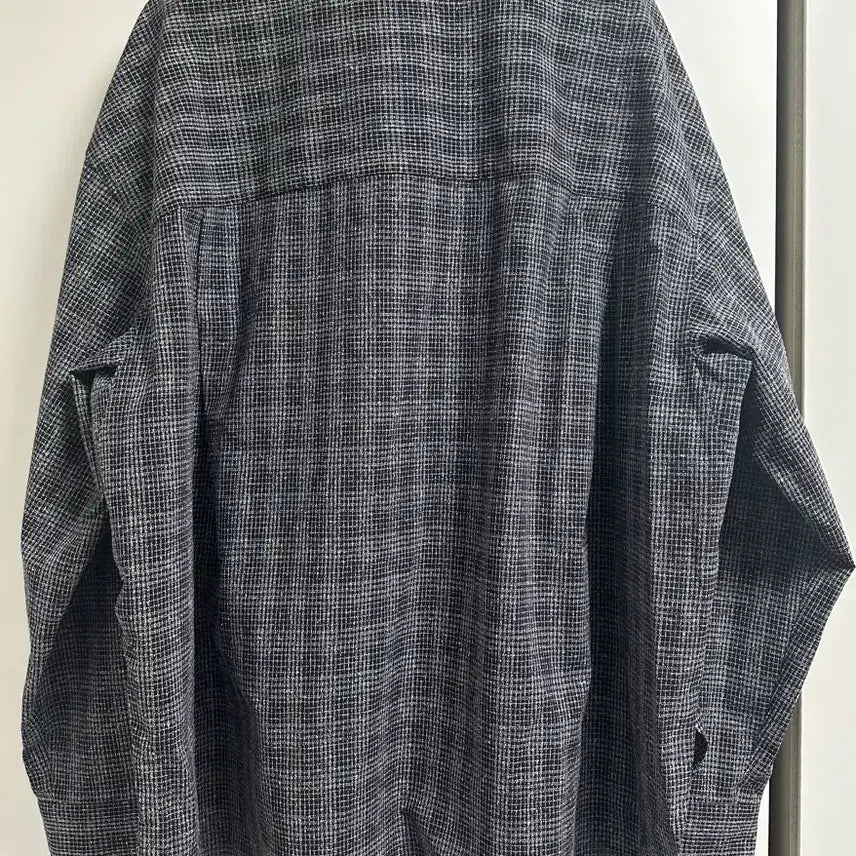 [BUNJANG] Wooyoungmi 26SS Black Wool Silk Check Shirt / [50] 우영미 26ss 블랙 울 실크 체크 셔츠