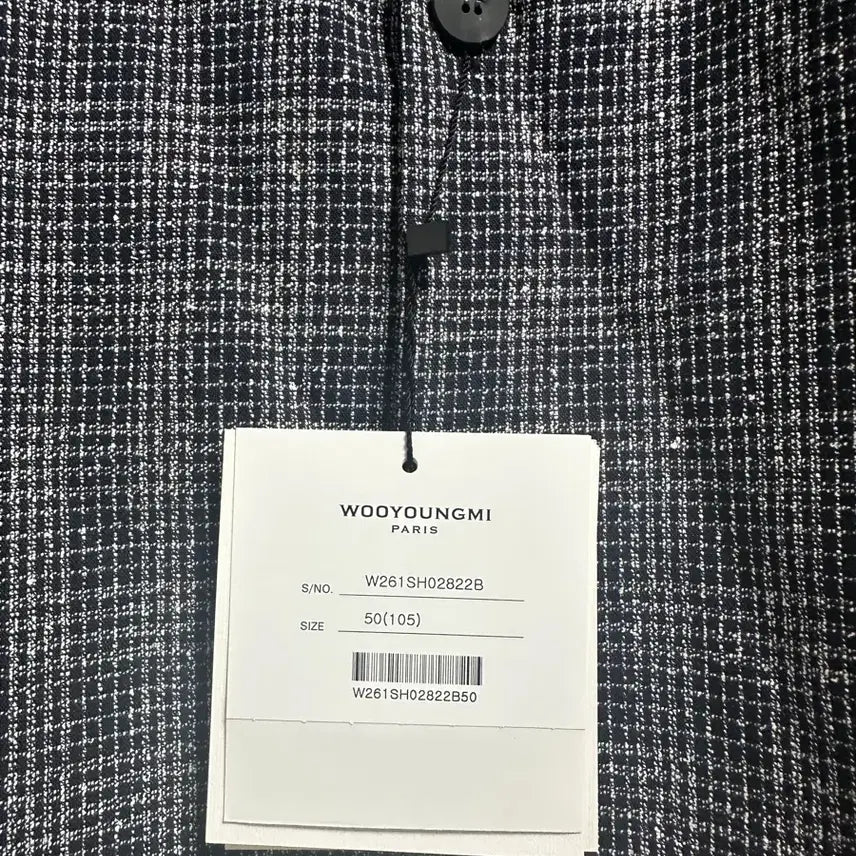 [BUNJANG] Wooyoungmi 26SS Black Wool Silk Check Shirt / [50] 우영미 26ss 블랙 울 실크 체크 셔츠