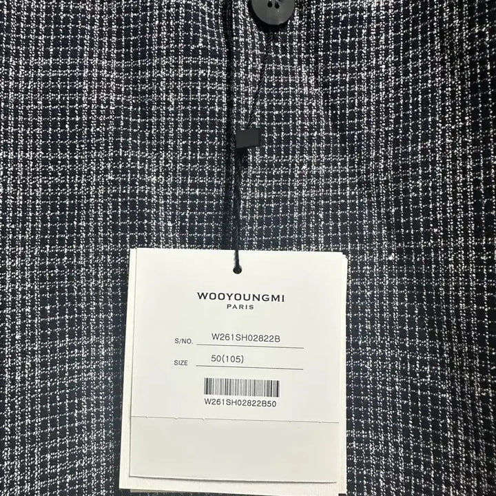 [BUNJANG] Wooyoungmi 26SS Black Wool Silk Check Shirt / [50] 우영미 26ss 블랙 울 실크 체크 셔츠
