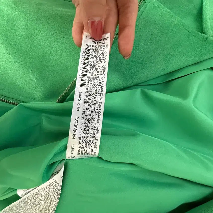 [BUNJANG] ZARA Suede Rider Jacket / 자라 ZARA 스웨이드 라이더 자켓 그린