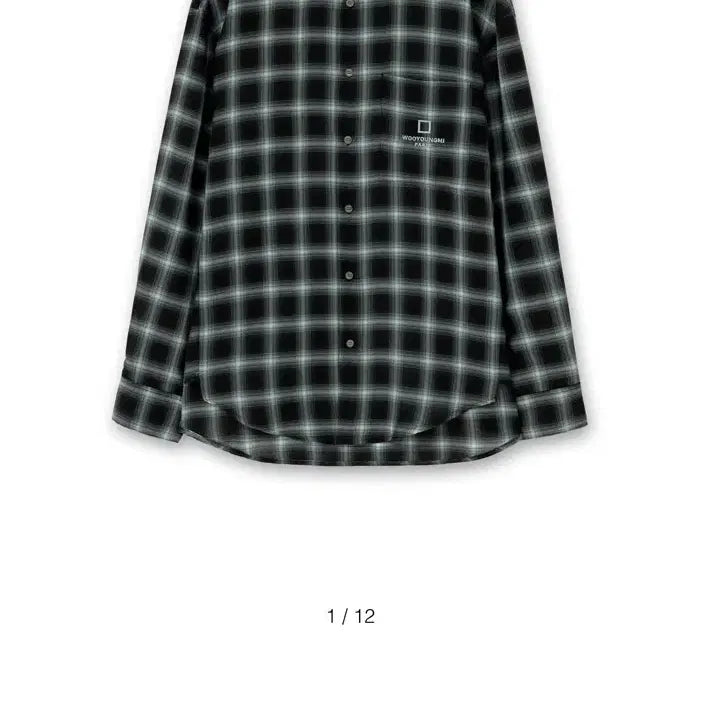 [BUNJANG] Wooyoungmi 26SS Black Gradient Check Shirt / [50] 우영미 26ss 블랙 그라데이션 체크 셔츠