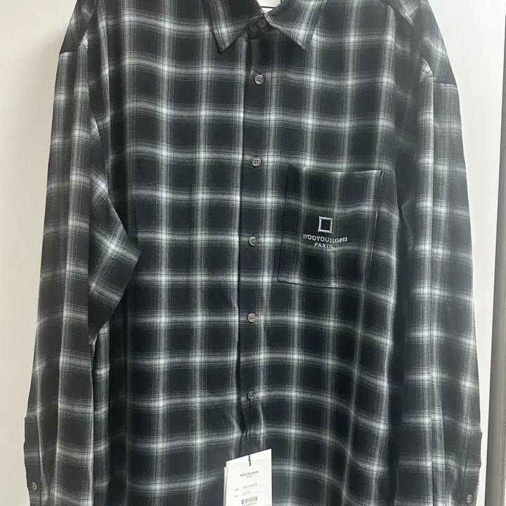 [BUNJANG] Wooyoungmi 26SS Black Gradient Check Shirt / [50] 우영미 26ss 블랙 그라데이션 체크 셔츠