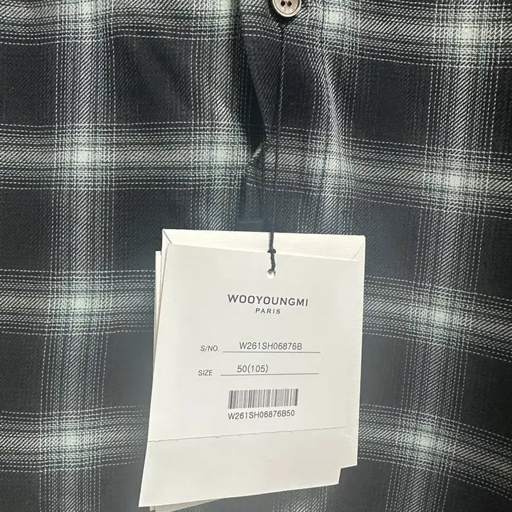 [BUNJANG] Wooyoungmi 26SS Black Gradient Check Shirt / [50] 우영미 26ss 블랙 그라데이션 체크 셔츠