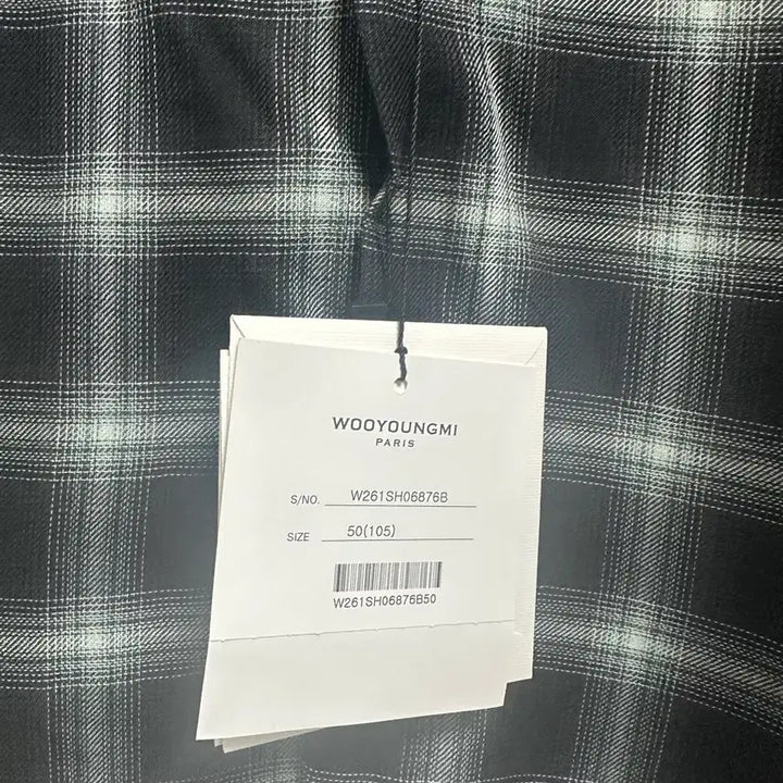 [BUNJANG] Wooyoungmi 26SS Black Gradient Check Shirt / [50] 우영미 26ss 블랙 그라데이션 체크 셔츠