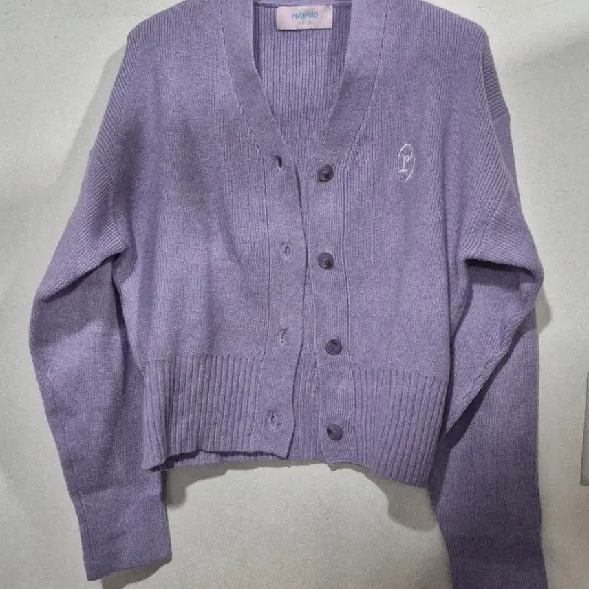 [BUNJANG] Rolarola Light Violet Knit Cardigan / rolarola  로라로라  라이트 바이올렛 니트 가디건