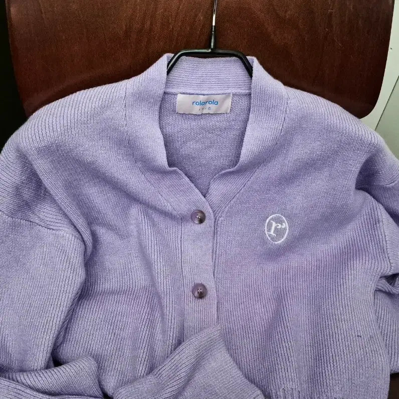 [BUNJANG] Rolarola Light Violet Knit Cardigan / rolarola  로라로라  라이트 바이올렛 니트 가디건