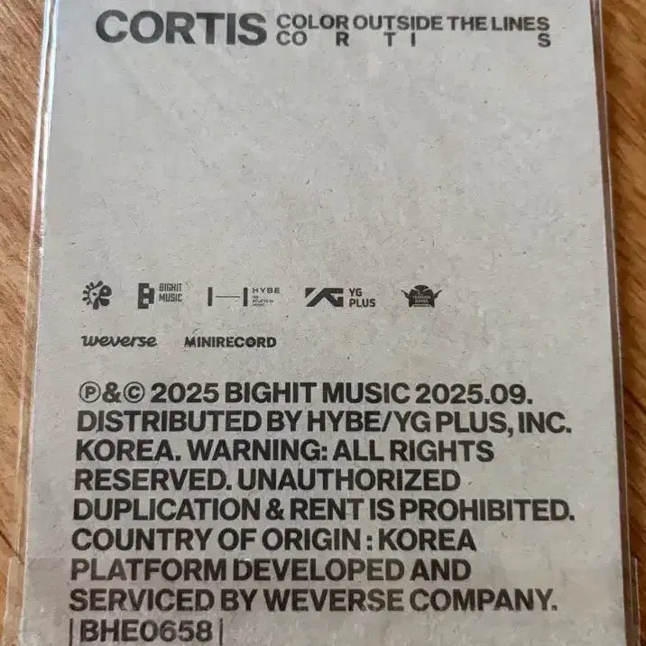 [BUNJANG] Cortis Weverse Album / 코르티스 위버스반 Aver. 급처