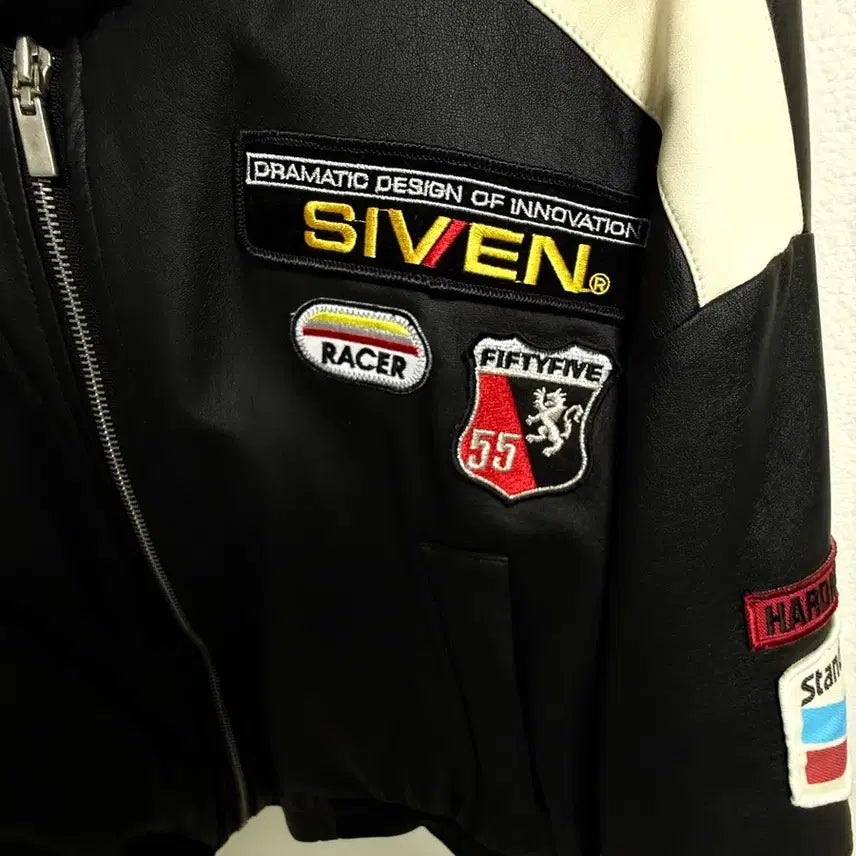 [BUNJANG] Stylenanda Black Racing Jacket / 스타일난다 블랙 레이싱 자켓