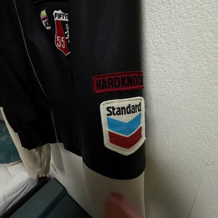 [BUNJANG] Stylenanda Black Racing Jacket / 스타일난다 블랙 레이싱 자켓