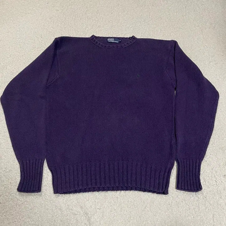 [BUNJANG] Polo Ralph Lauren Knit Sweater - Purple - Medium / 폴로 랄프로렌 니트 퍼플 m