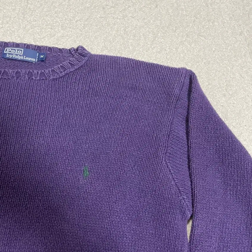 [BUNJANG] Polo Ralph Lauren Knit Sweater - Purple - Medium / 폴로 랄프로렌 니트 퍼플 m