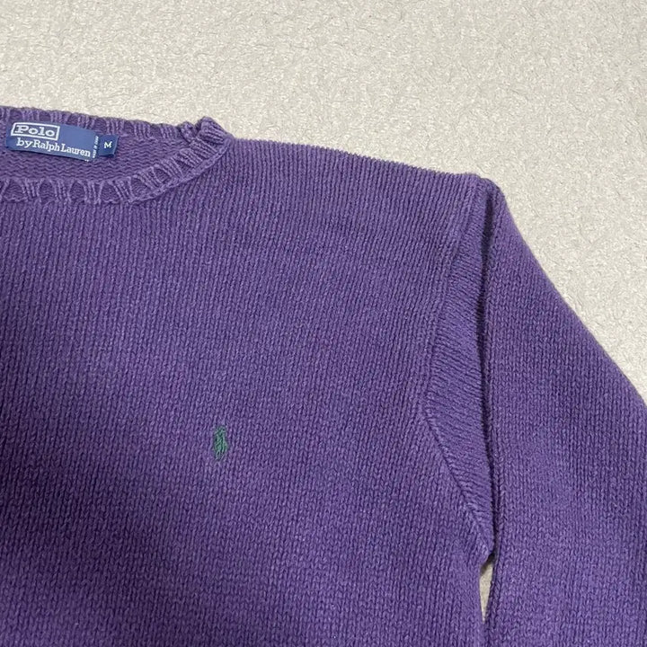 [BUNJANG] Polo Ralph Lauren Knit Sweater - Purple - Medium / 폴로 랄프로렌 니트 퍼플 m