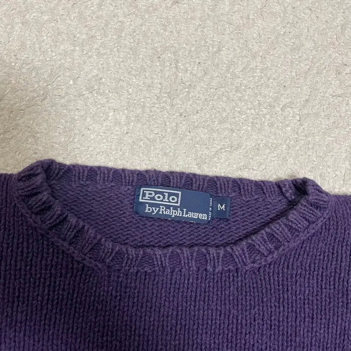 [BUNJANG] Polo Ralph Lauren Knit Sweater - Purple - Medium / 폴로 랄프로렌 니트 퍼플 m