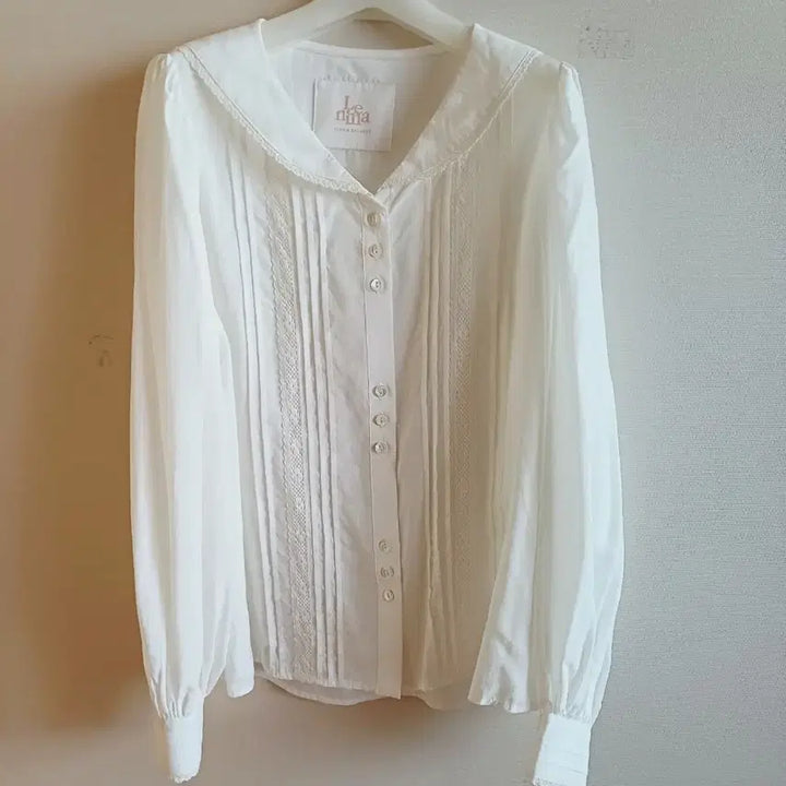 [BUNJANG] LE NINA Ivory Lace Sailor Blouse / 미착용 LE NINA 르니나 블라우스F 판매합니다