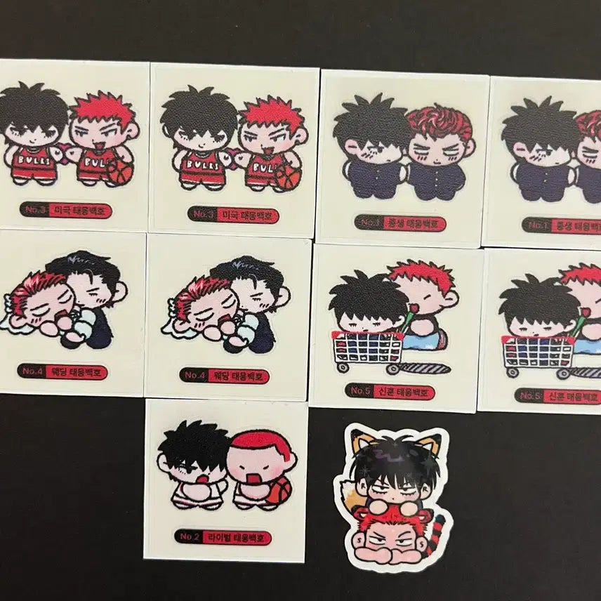 [BUNJANG] Slam Dunk Taewoong, Baekho, Luhan Anime Stickers / 슬램덩크 슬덩 태웅 백호 루하나 온리전 띠부띠부씰 굿즈 스티카