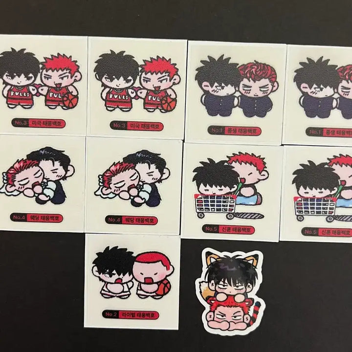 [BUNJANG] Slam Dunk Taewoong, Baekho, Luhan Anime Stickers / 슬램덩크 슬덩 태웅 백호 루하나 온리전 띠부띠부씰 굿즈 스티카