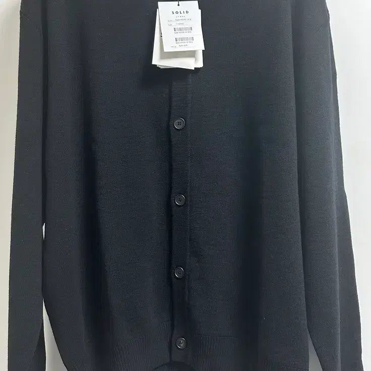 [SOLD OUT] [52] 솔옴 26ss 블랙 울 코튼 라운드넥 가디건