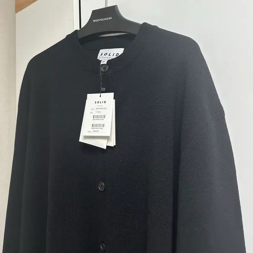 [SOLD OUT] [52] 솔옴 26ss 블랙 울 코튼 라운드넥 가디건
