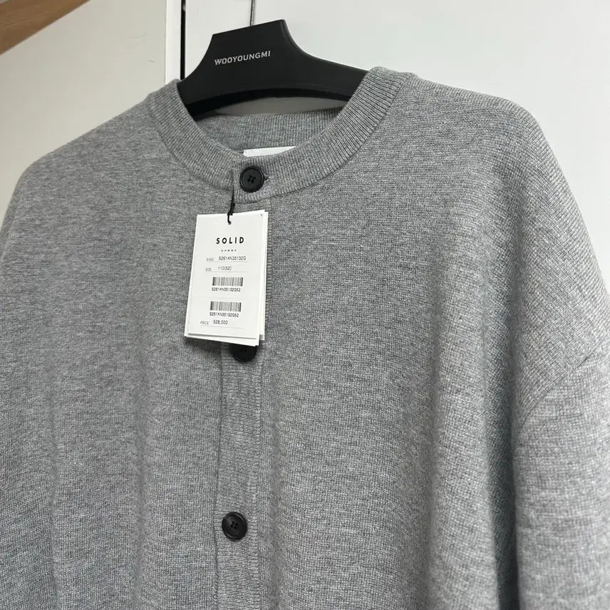[SOLD OUT] [52] 솔옴 26ss 그레이 울 코튼 라운드넥 가디건
