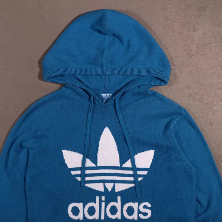 [BUNJANG] Adidas Big Logo Knit Hoodie C692 / 아디다스 빅로고 니트 후드티 C692