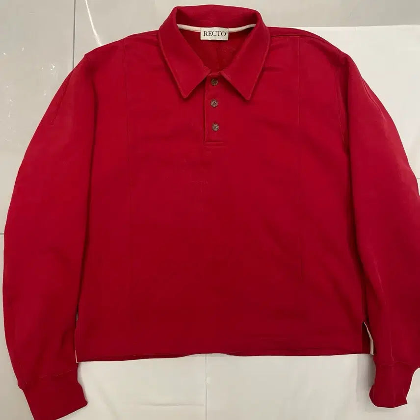 [BUNJANG] RECTO Dashing Collar Polo Shirt - Red / 렉토 대싱 칼라 폴로 레드