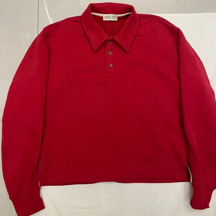 [BUNJANG] RECTO Dashing Collar Polo Shirt - Red / 렉토 대싱 칼라 폴로 레드