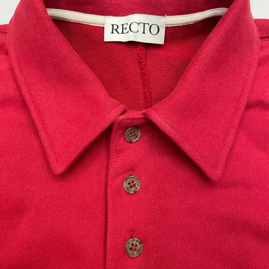 [BUNJANG] RECTO Dashing Collar Polo Shirt - Red / 렉토 대싱 칼라 폴로 레드