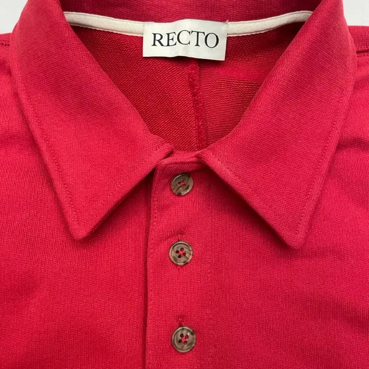 [BUNJANG] RECTO Dashing Collar Polo Shirt - Red / 렉토 대싱 칼라 폴로 레드