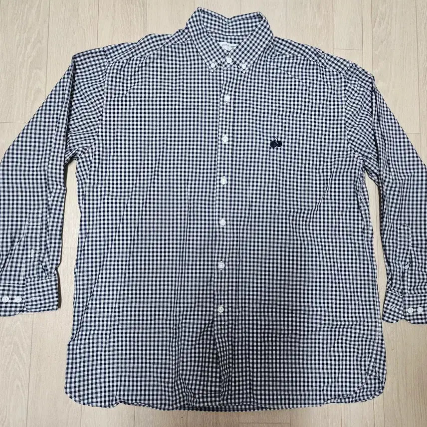 [BUNJANG] Kirsh Navy Gingham Check Oxford Shirt L (105) / 키르시 네이비 면 고방체크 셔츠 L (105)