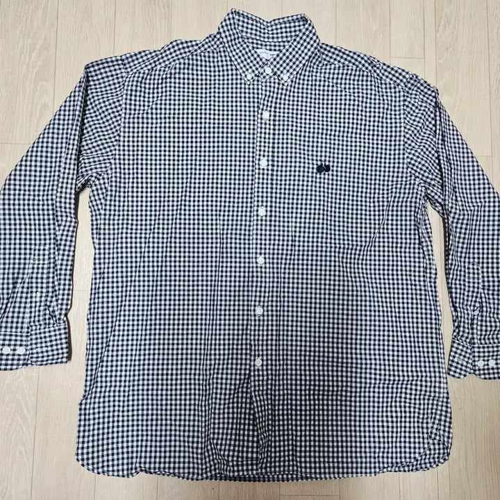 [BUNJANG] Kirsh Navy Gingham Check Oxford Shirt L (105) / 키르시 네이비 면 고방체크 셔츠 L (105)