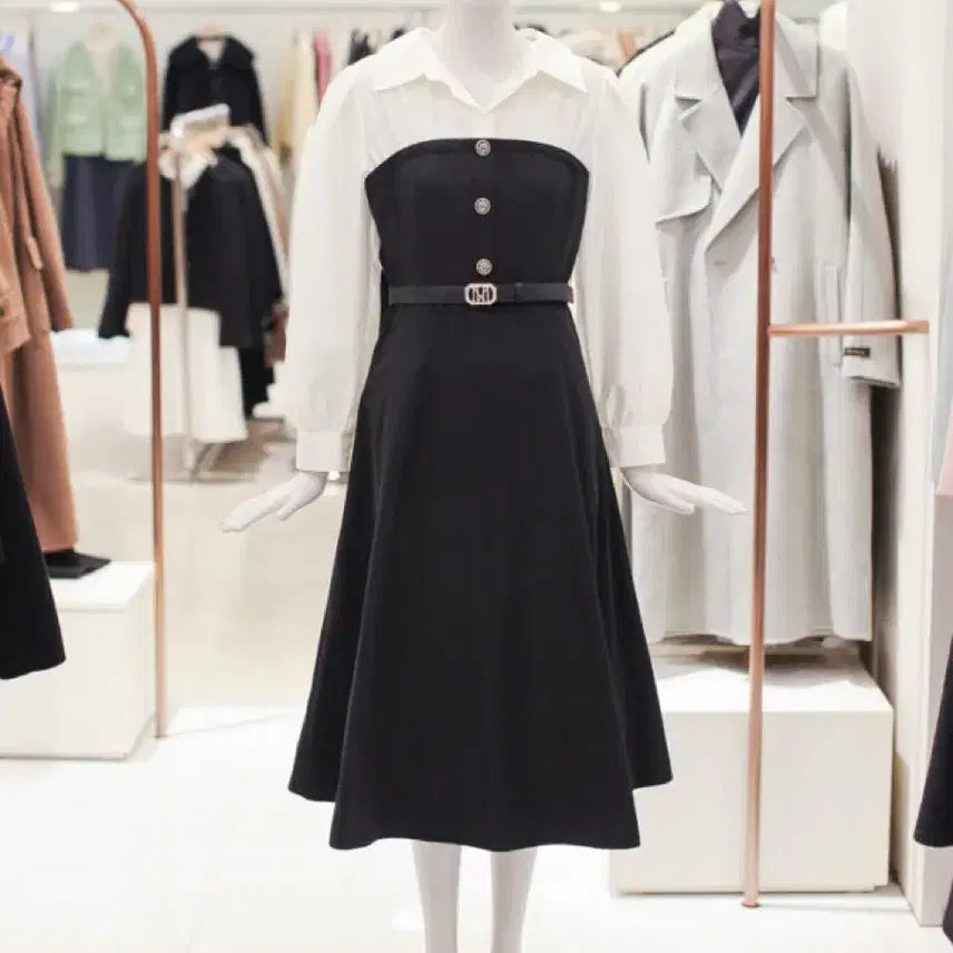 [BUNJANG] CC Collect Woven Block Dress / CC콜렉트 우븐 블록 원피스 55 (하객룩)