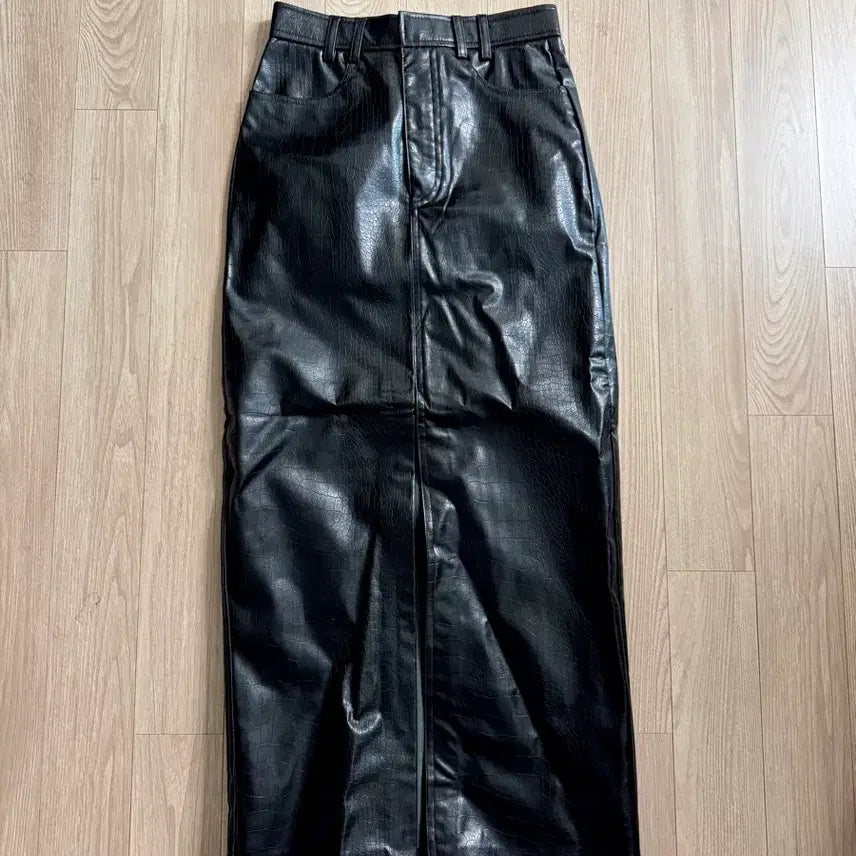 [BUNJANG] ZARA Croco Leather Long Skirt / 자라) 크로커 레더 롱 스커트