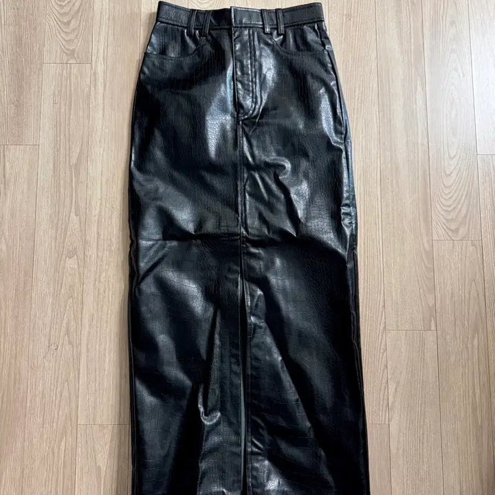 [BUNJANG] ZARA Croco Leather Long Skirt / 자라) 크로커 레더 롱 스커트