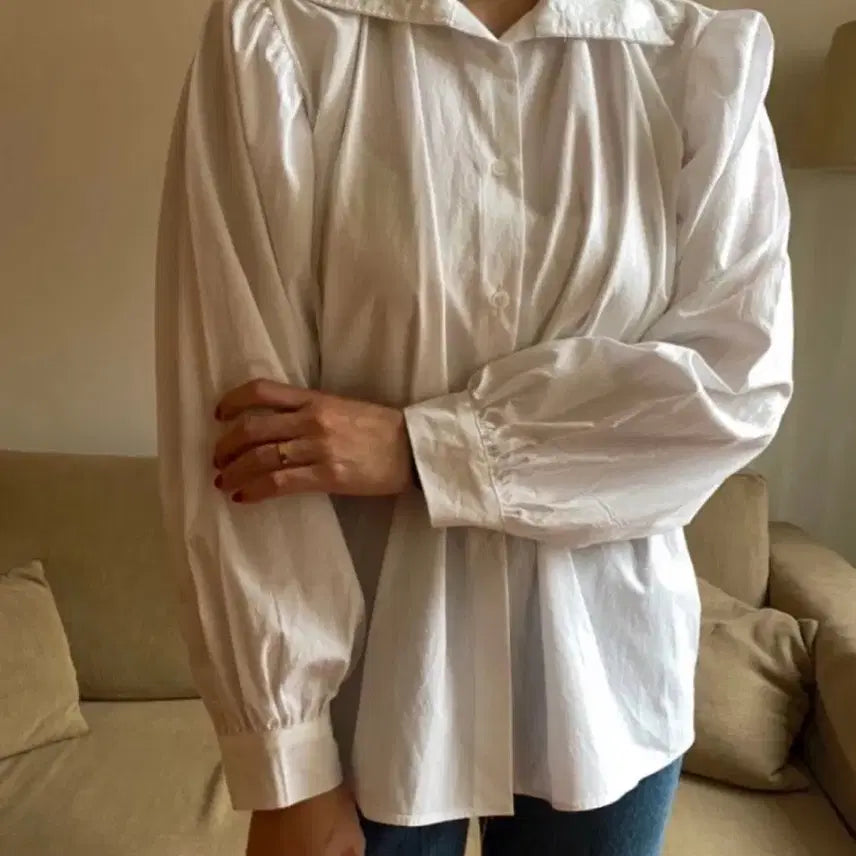 [BUNJANG] Sally &amp; Lyon White Blouse / (새상품) 샐리앤리옹 블라우스