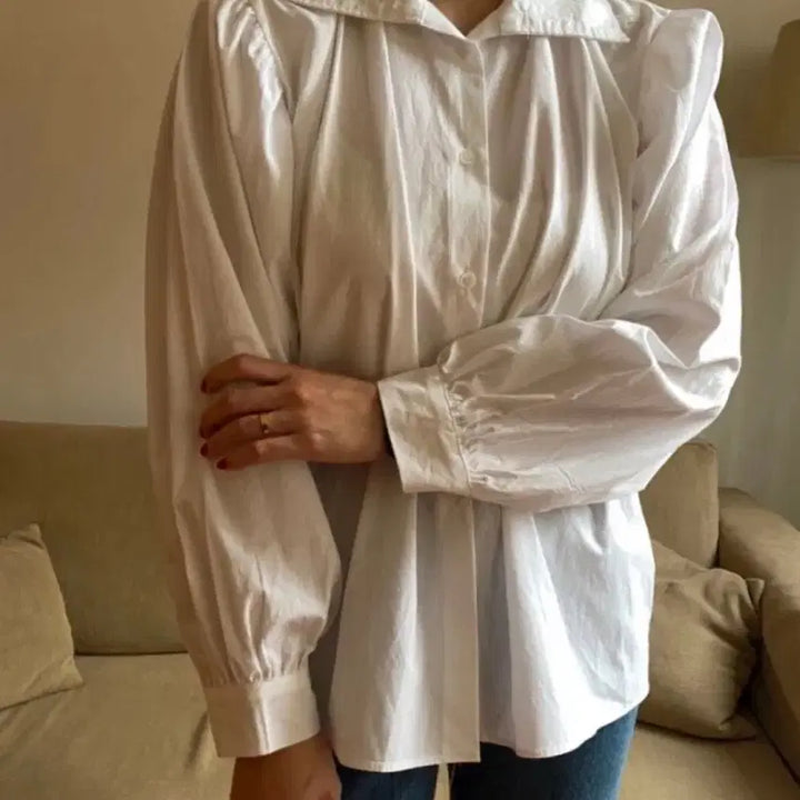 [BUNJANG] Sally &amp; Lyon White Blouse / (새상품) 샐리앤리옹 블라우스