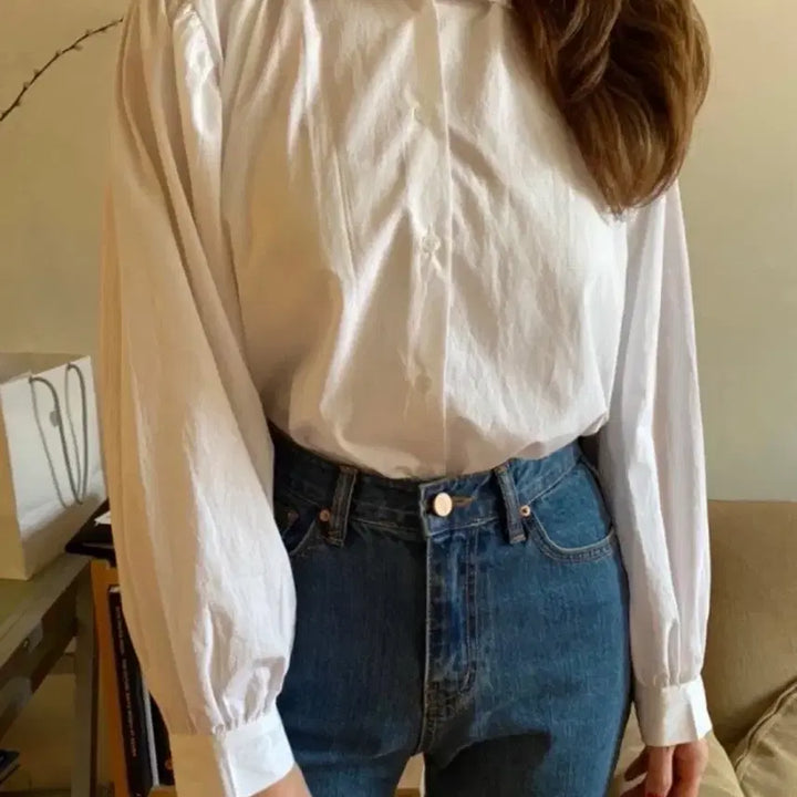 [BUNJANG] Sally &amp; Lyon White Blouse / (새상품) 샐리앤리옹 블라우스