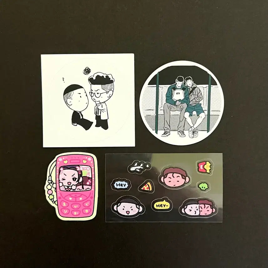 [BUNJANG] Slam Dunk Song Manseop &amp; Tae Sub Sticker Bundle Set / 슬램덩크 슬덩 지뇽님 송만섭님 우성 태섭 우태 스티커 굿즈