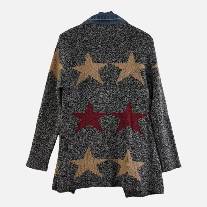 [BUNJANG] FREE Denim Collar Cardigan Gray M6203 / 여FREE 데님카라 가디건 그레이 M6203