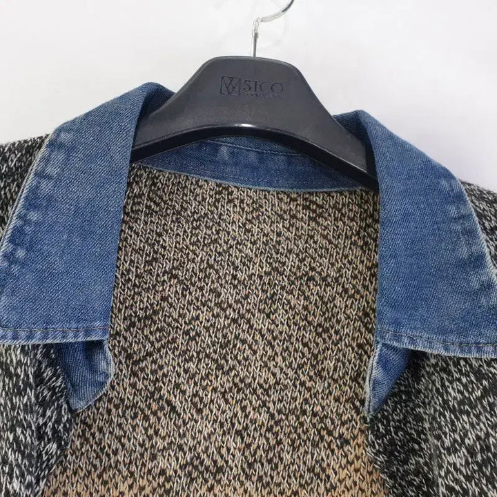[BUNJANG] FREE Denim Collar Cardigan Gray M6203 / 여FREE 데님카라 가디건 그레이 M6203