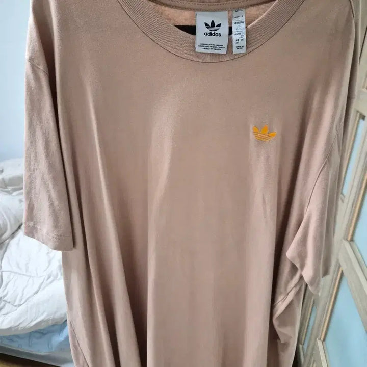 [BUNJANG] Adidas Beige Short Sleeve T-Shirt 2XL / 아디다스 베이지색 반팔 티셔츠 2XL
