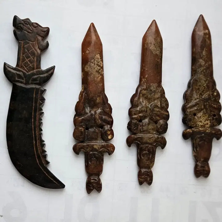 [BUNJANG] Jade Dagger Ornaments (Set of 4) / 칼 단검 옥 장식품 4개