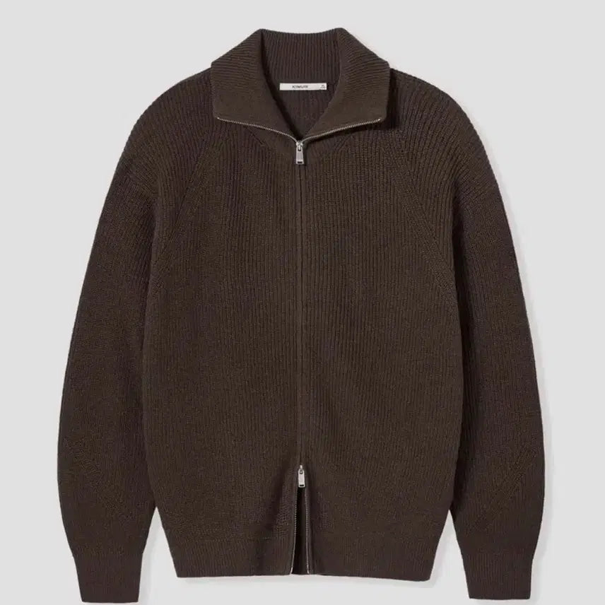 [BUNJANG] KIMUER Washable Hacci 2-Way Zip-Up Knit Cardigan L / 키뮤어 워셔블 하찌 2-WAY 집업니트 가디건 L