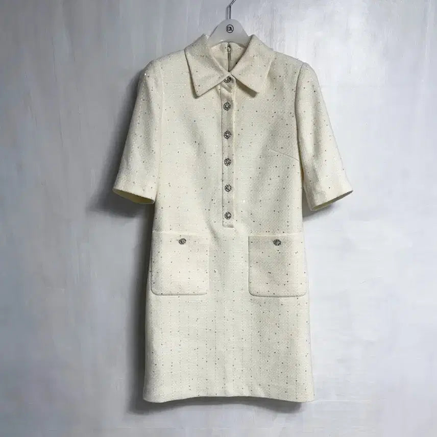 [BUNJANG] MojoSphin Sequin Tweed Dress / 모조에스핀 스팽글 트위드 원피스