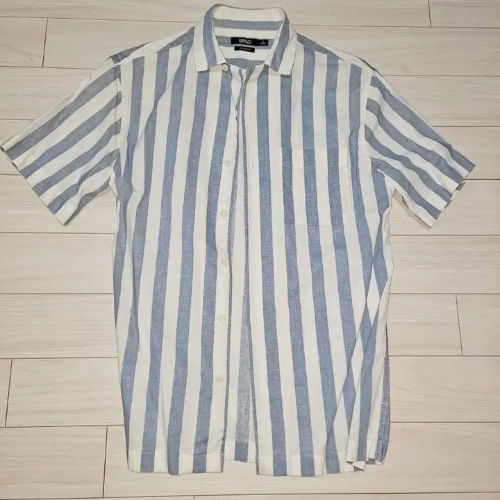 [BUNJANG] Spao Bold Stripe Short-Sleeve Shirt / 스파오 볼드 스트라이프 반팔 셔츠 S.