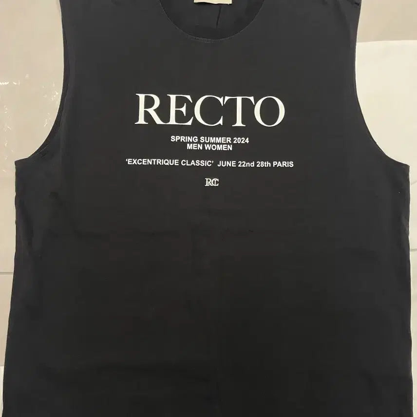 [BUNJANG] Recto 24SS Signature Tank Top Black / 렉토 24SS 시그니처 탱크탑 블랙