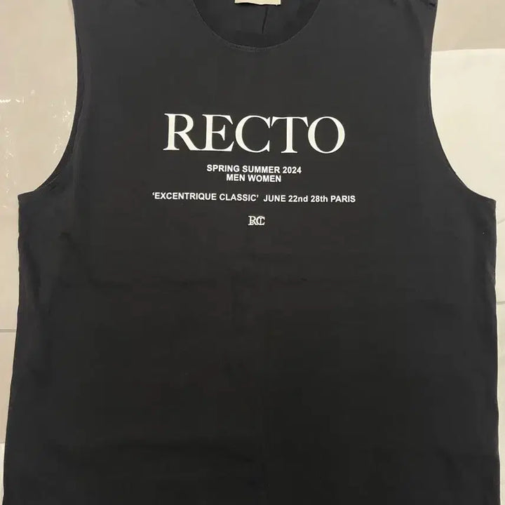 [BUNJANG] Recto 24SS Signature Tank Top Black / 렉토 24SS 시그니처 탱크탑 블랙