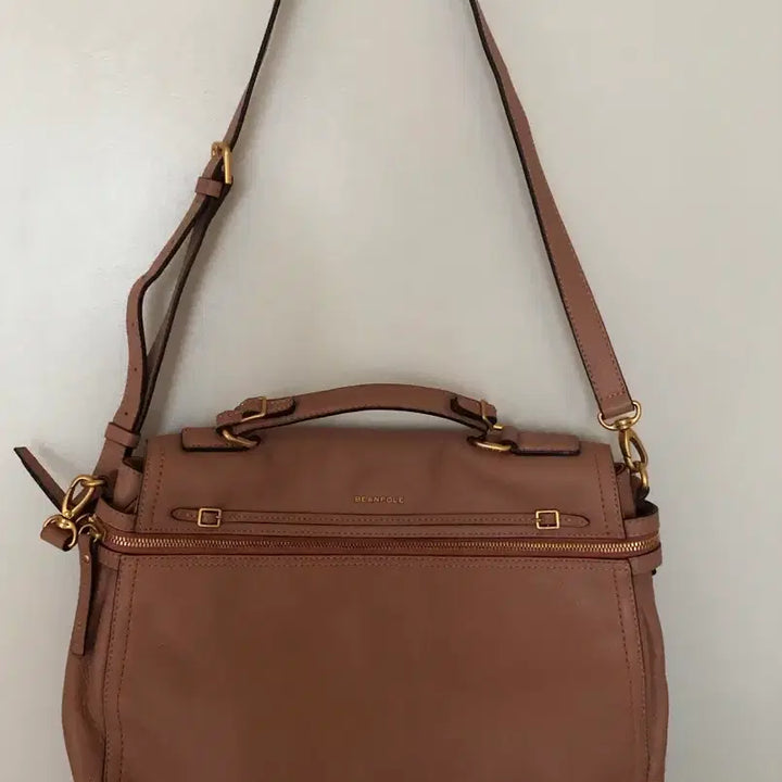 [BUNJANG] Beanpole Leather Crossbody Shoulder Bag / 빈폴 가죽 크로스백 숄더백